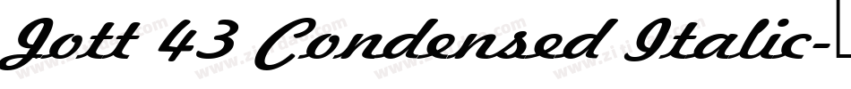 Jott 43 Condensed Italic字体转换